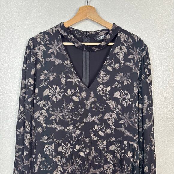 Disturbia Womens Goth Poisonous Plant Puff Sleeve Midi Dress Black Size US 12 - Picture 4 of 16